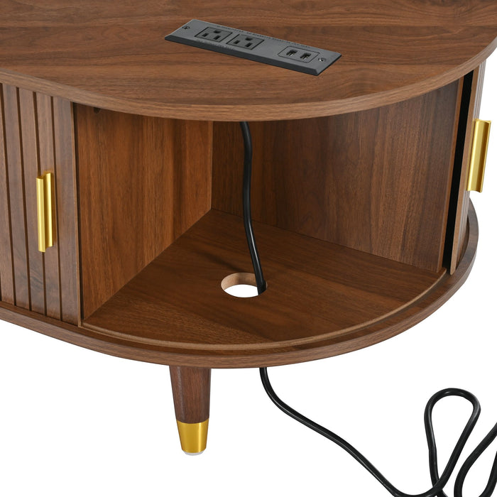 TV Stand & Coffee Table Set With Charging Station