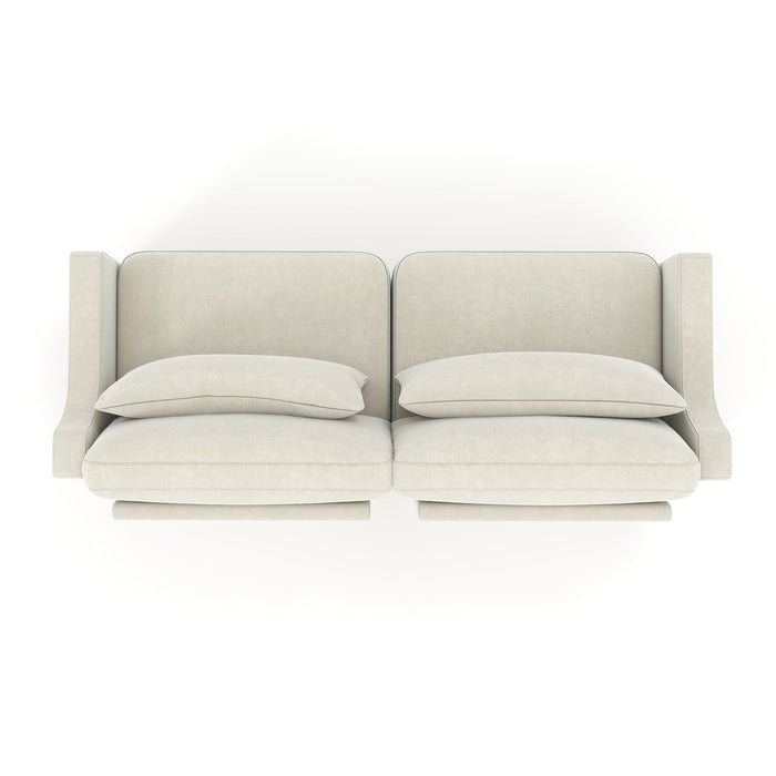 Elegant Sofa With Ergonomic Design And Lumbar Pillows