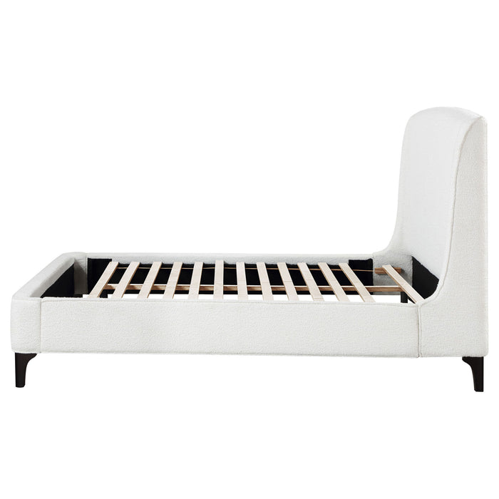 Theodore - Eastern King Wingback Bed - Ivory