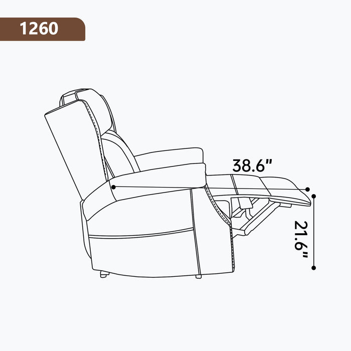 Manual Recliner Chair With Heavy Duty Motion Mechanism, 8 Vibrating Nodes And 3 Massage Modes For Living Room