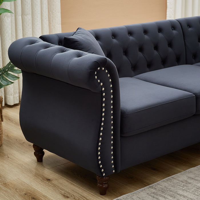 Streamline Modern L-Shaped Corner Sofa