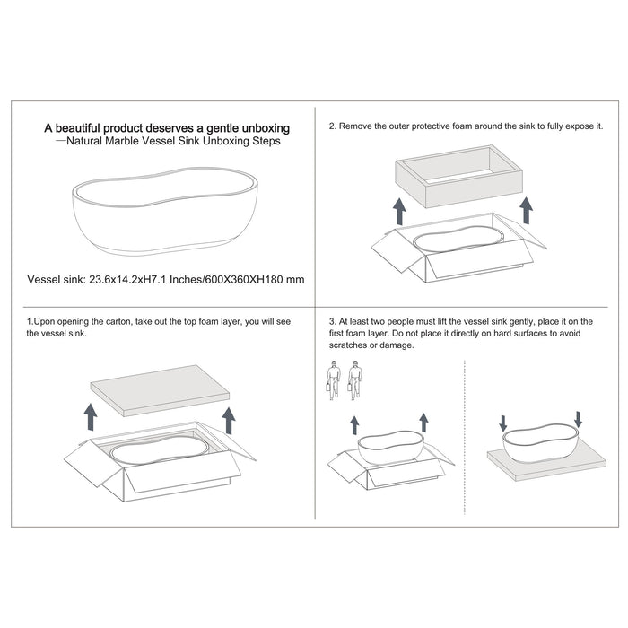 Bathroom Vessel Sink With Wavy Design