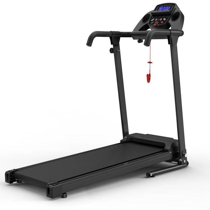 2.5Hp Portable Treadmill With Handles, App Control & LED Display - Black