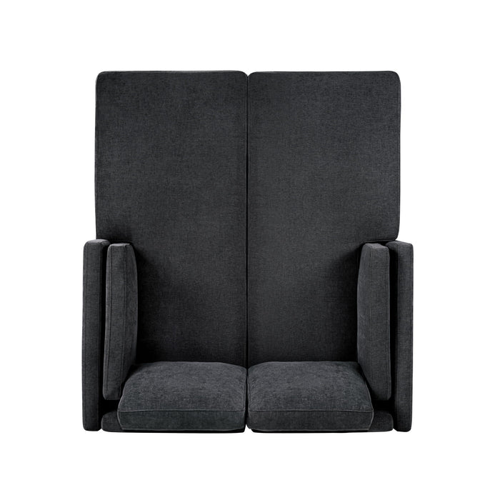 Chaise Lounge Sofa Bed With Dual Layer Armrests For Living Room