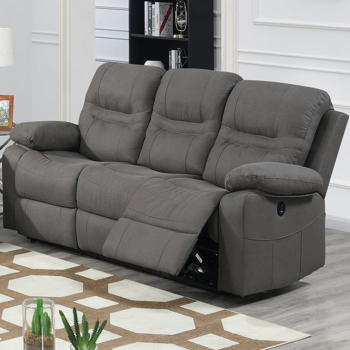 Modern Contemporary Power Reclining Sofa With USB Port