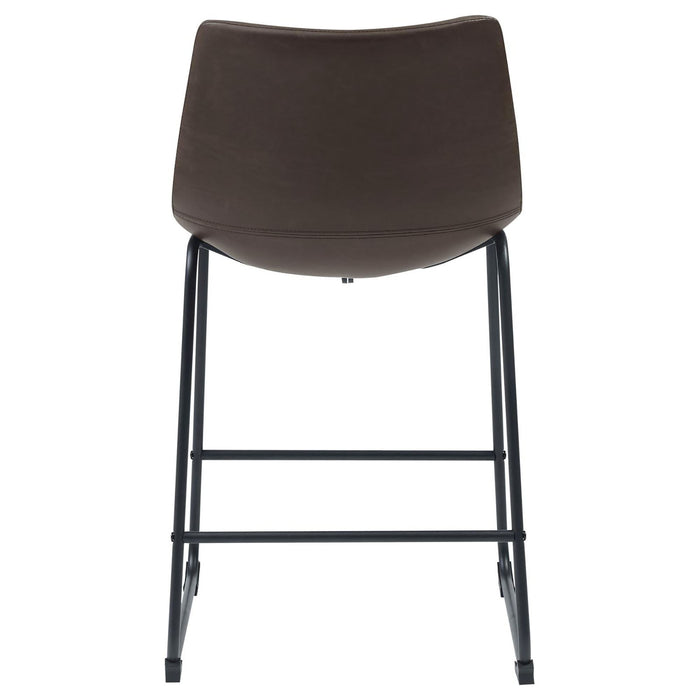 Armless Counter Height Stools (Set of 2) - Brown