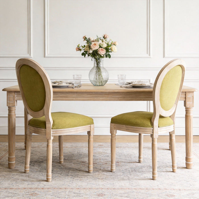 Upholstered With Round Back Dining Chairs (Set of 2)