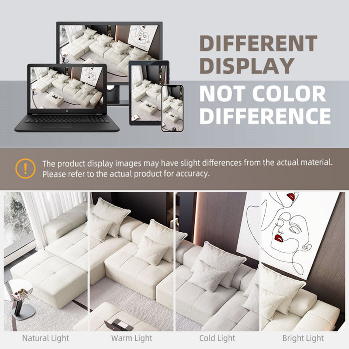 Modern Oversized Diy Combination Modular Sectional Sofa With Pillows