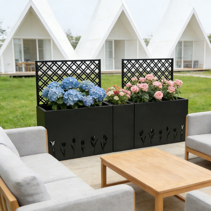 Tall Planter Raised Garden Bed With Trellis