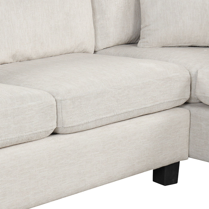 Contemporary U - Shaped Sectional Sofa With Movable Storage Ottoman