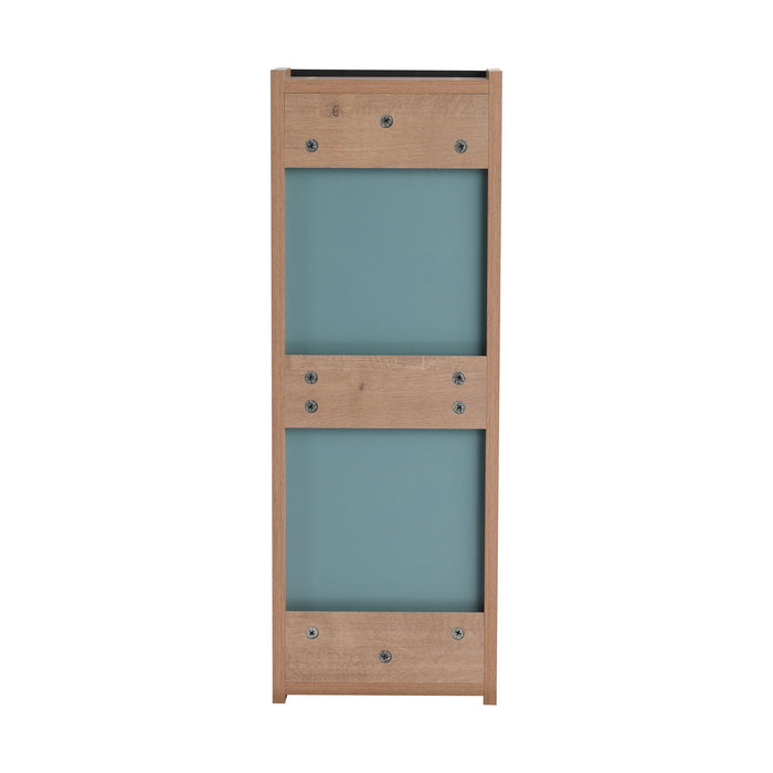 10" Bathroom Wall Mirror Cabinet With Door, Adjustable Shelf - Imitative Oak