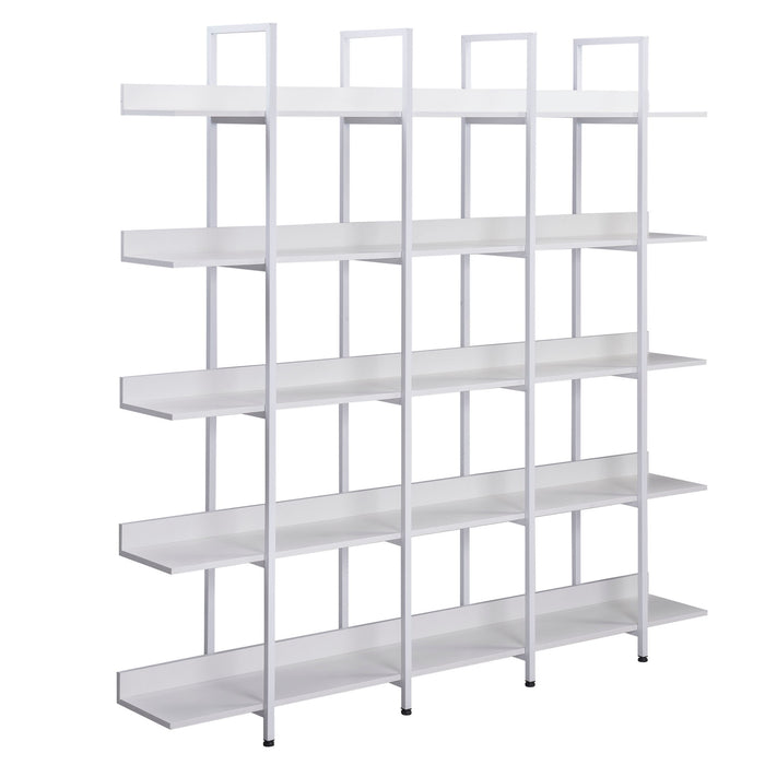 Vintage Industrial 5 Tier Open Bookcase