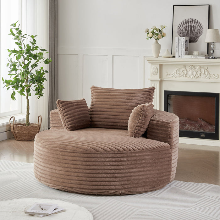 Modern Single Sofa With Backrest Pillow For Living Room
