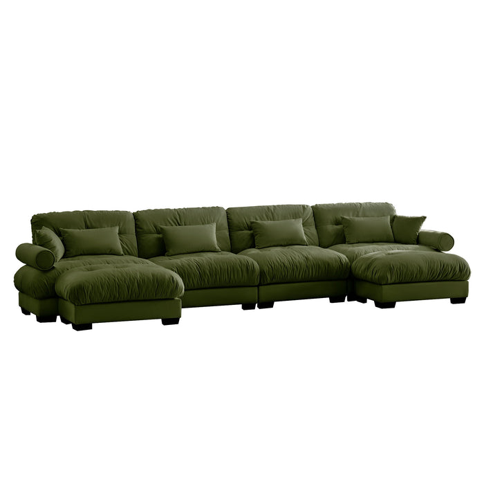 Super Comfort Oversized Modular Sectional Sofa With Movable Ottoman