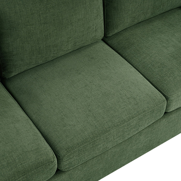 Modern 3 Seater Sofa With Curved Backrest