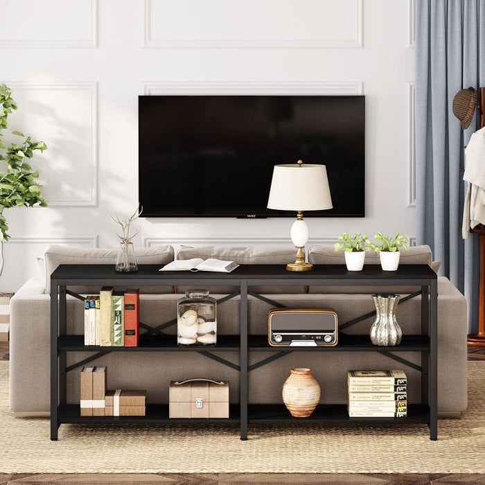 Console Table With X Back Design, Extra Long Storage