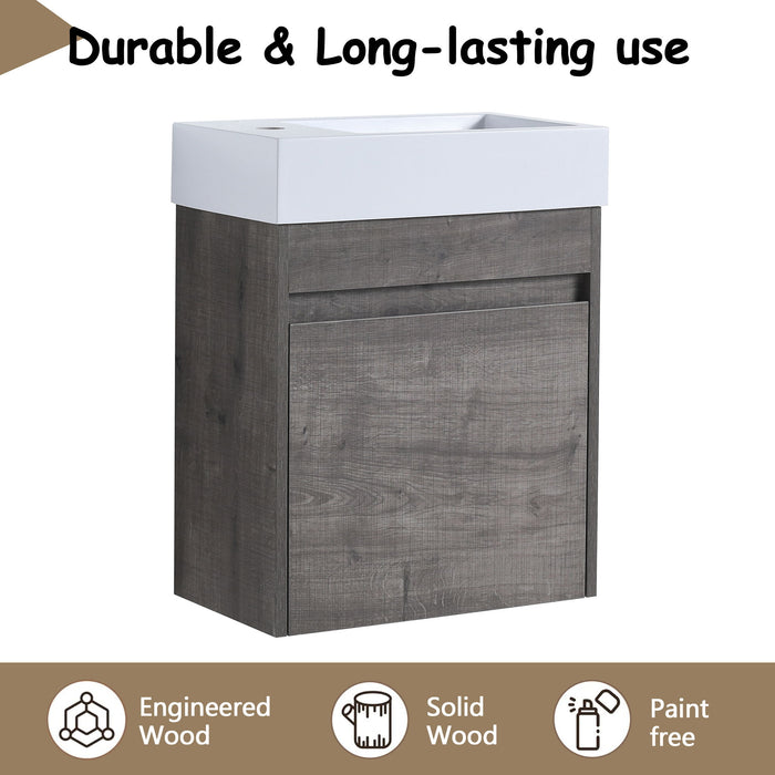 Sink Floating Bathroom Vanity With Soft Close Cabinet Door