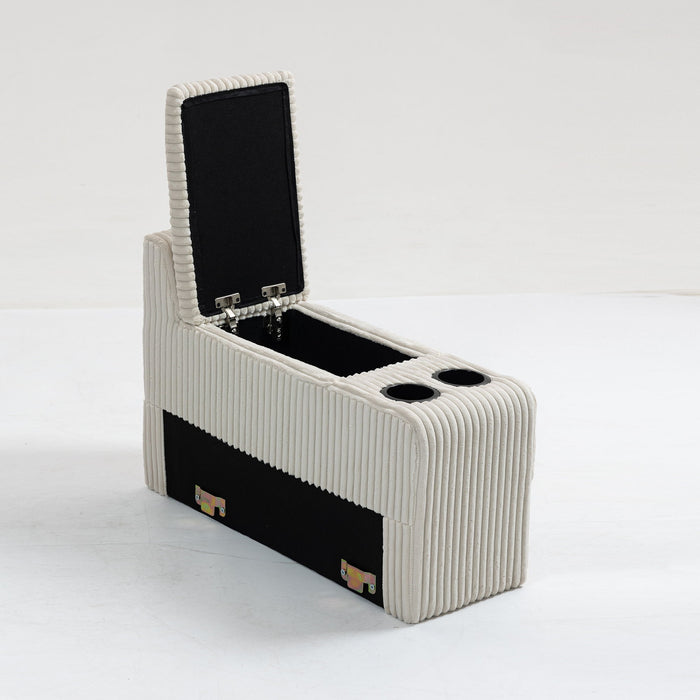 Modular Sofa Coffee Table With Storage Function, Cupholders, USB Ports