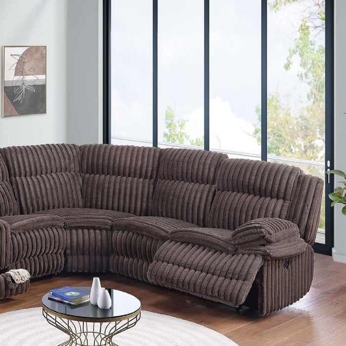 U-Shaped Sectional Sofa With Console Cup Holder, Storage Drawer, Manual Reclining