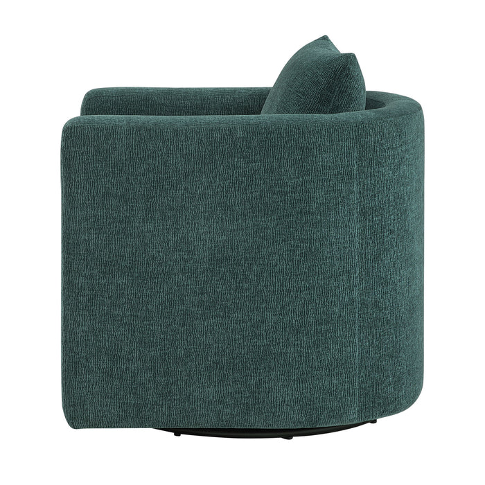 Sutton - Swivel Barrel Chair - Peacock