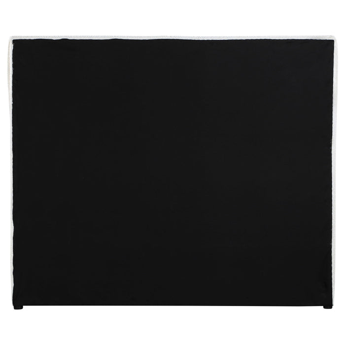 Corwyn - Queen Upholstered Panel Bed With Headboard Pillows - White