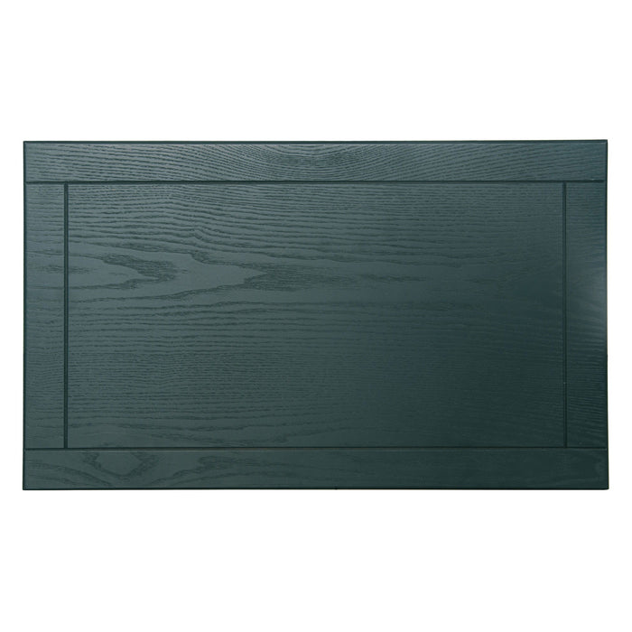 Hollow Carved 3 Drawer Dresser With Metal Handles, Storage Chest For Living Room Or Bedroom - Blackish Green