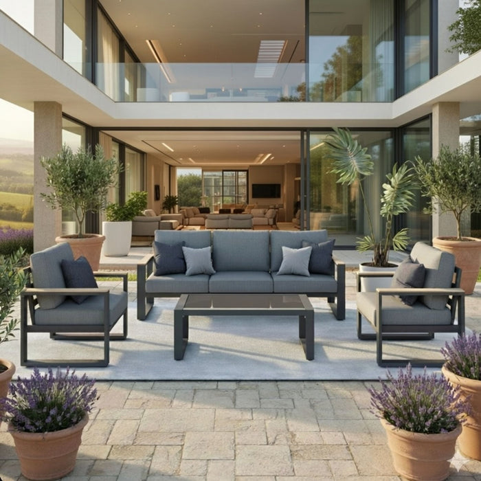 Modern Outdoor Sofa Set With Coffee Table