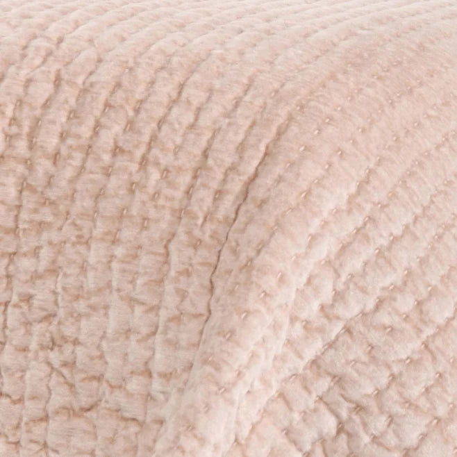 Bari - Velvet Quilt - Nude