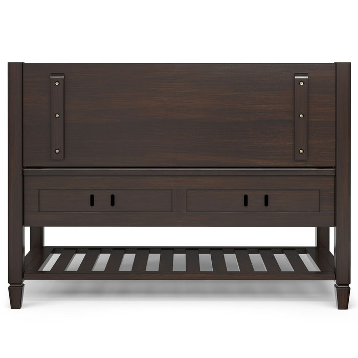 Connaught - Entryway Storage Bench With Shelf - Chestnut
