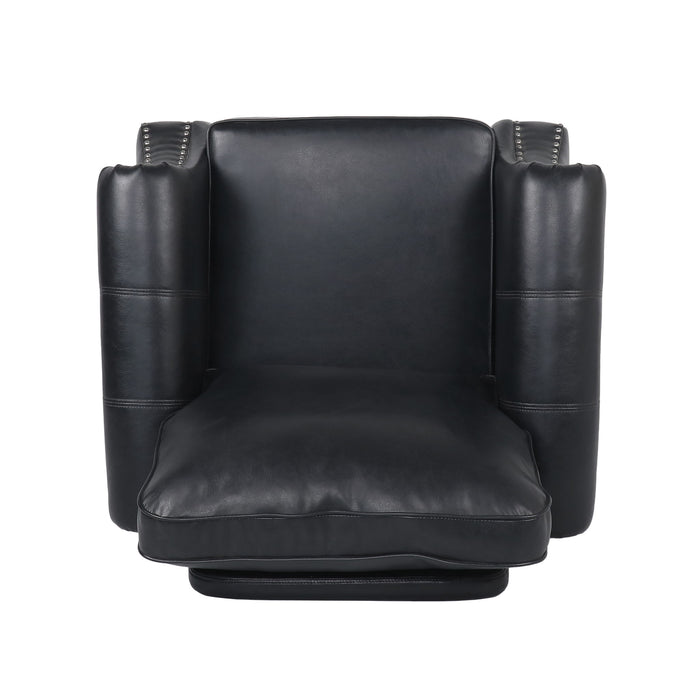 Contemporary Club Chair With Nailhead Trim And Rolled Armrests
