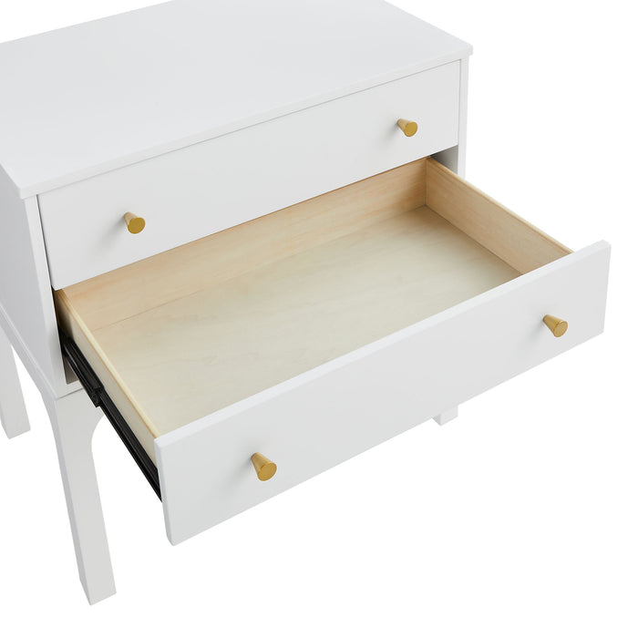 Alonso - 2 Drawer Nightstand - White
