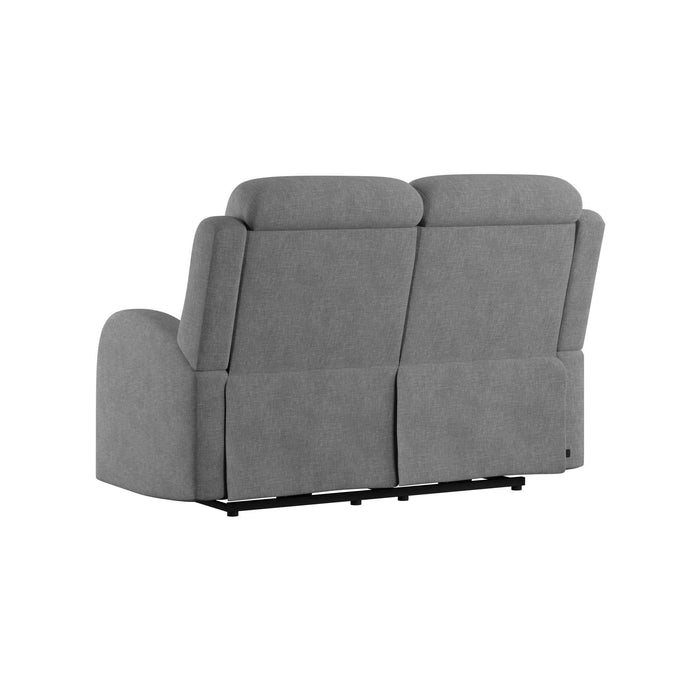 Harvey - Power Loveseat With 2 Power Headrest - Mottled Gray