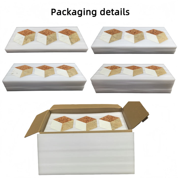 Hexagon Water Tiles For Floor And Wall (Set of 12)