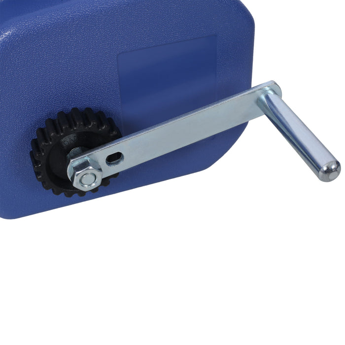 Reversible Electric 12V Trailer Winch For Boats Up To 5000 Lbs, Galvanized Wire Rope Casing - Blue