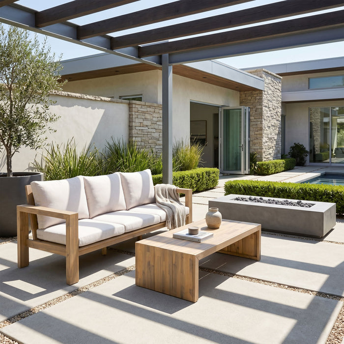 3 Seater Patio Set, Outdoor Sofa & Coffee Table Set