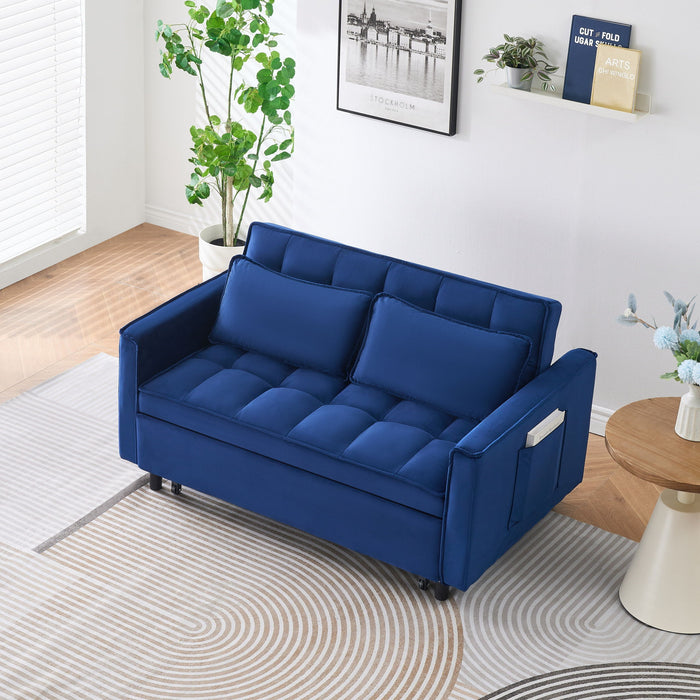 Sofa Bed With Pockets, 3 In 1 Convertible For Living Room