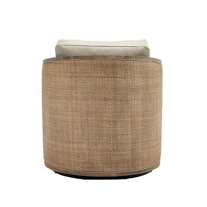 Barrel, Comfy Round Accent Sofa Chair With 360 Degree Swivel, Leisure Arm