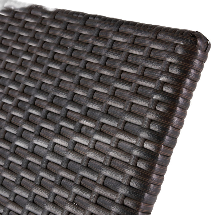 Kauai - Modern Style Pe Wicker Chaise Lounge - Brown Multi