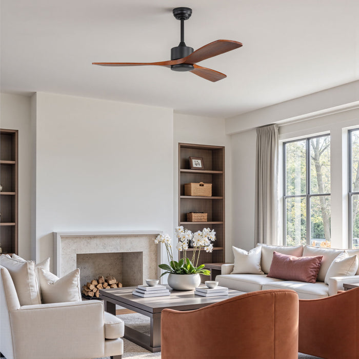 52" All Ceiling Fan With DC Reversible Motor, 3 Blades