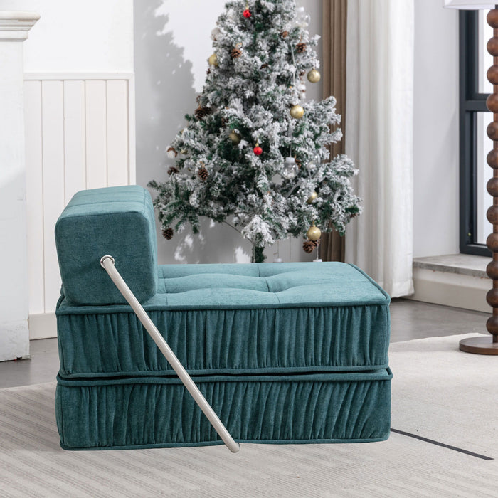 Folding Sofa With Removable Back Cushion, Convertible Futon Sleeper Chair