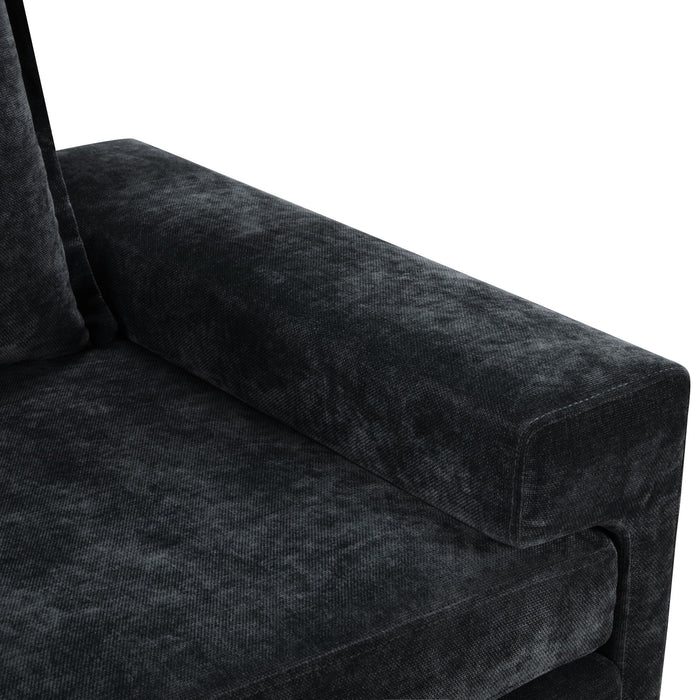 Upholstered Accent Chair With Wide Armrests And Ergonomic Back Support