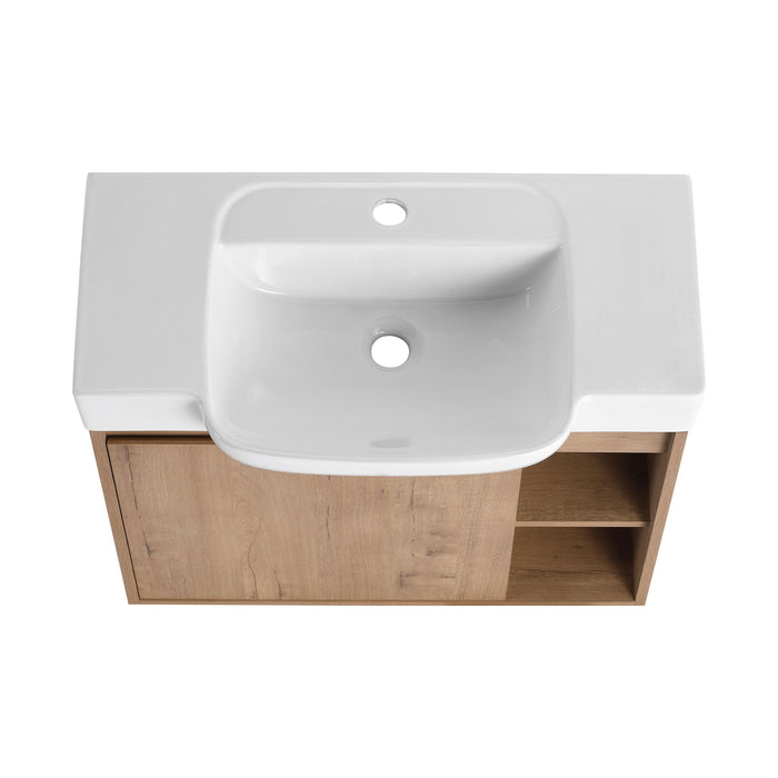 Wall Mounted Bathroom Vanity & Sink & Soft Close Door