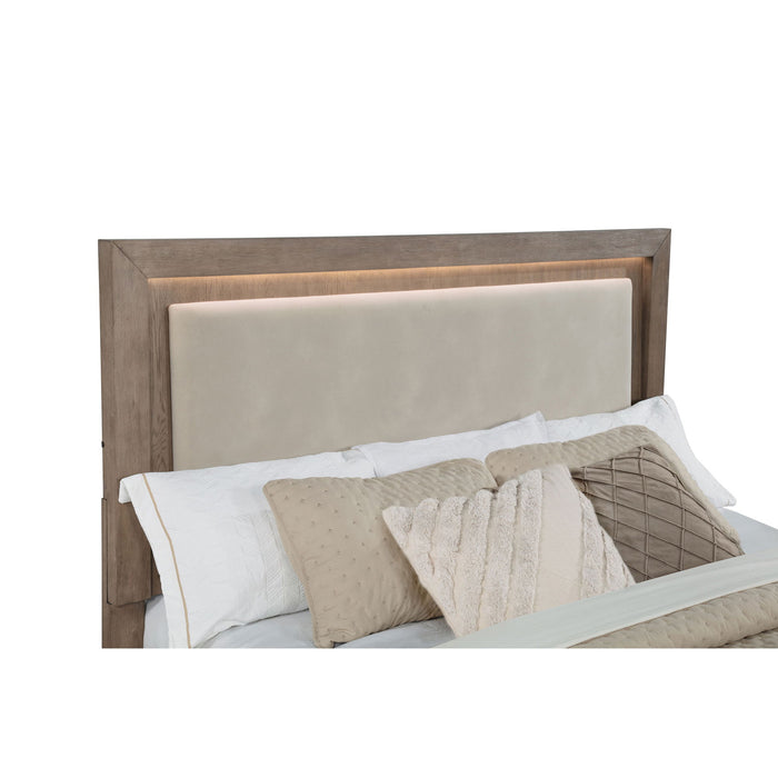 Gibbons - LED Storage Bed With Upholstered Headboard