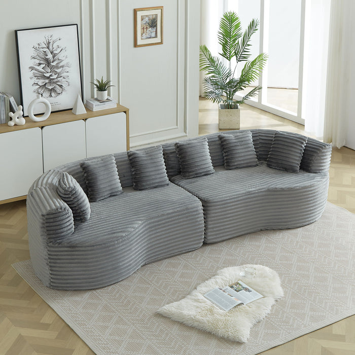 Sectional Sofa, Oversized 4 Seater With Deep Seat Design