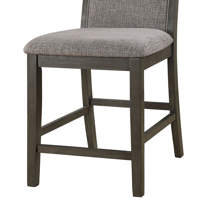 Upholstered Dining Chairs Counter Height (Set of 2) - Gray