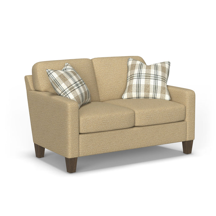 Moxy - Fabric Loveseat With Straight Track Arms