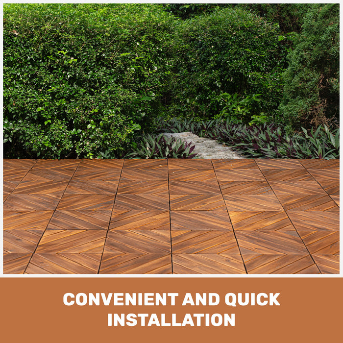 Interlocking Deck Tiles, Diagonal Pattern Outdoor Decking