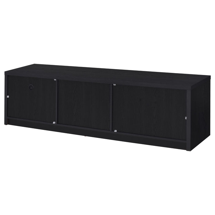 Ian - 2 Door TV Stand Media Console With Storage - Black