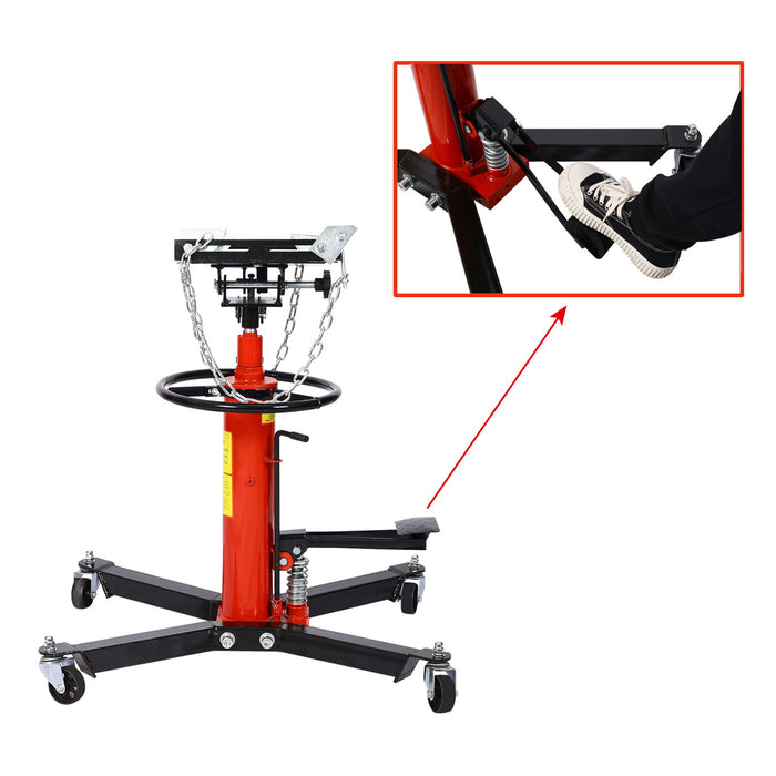 Hydraulic 2 Stage Transmission Jack, Swivel - Red