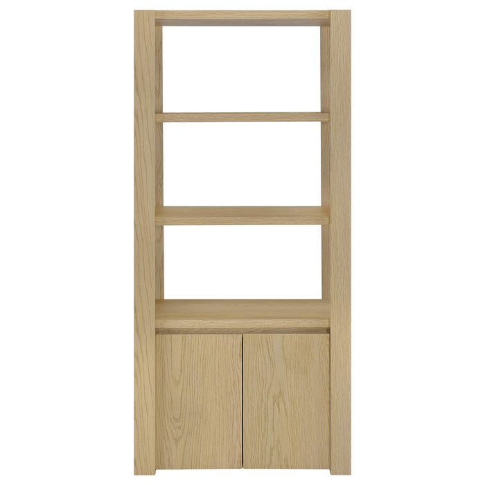 Susac - 3 Piece Entertainment Center With TV Stand And Media Towers - Light Oak